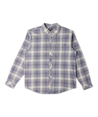 Billabong Mens Slate Blue Coastline Flannel Shirt