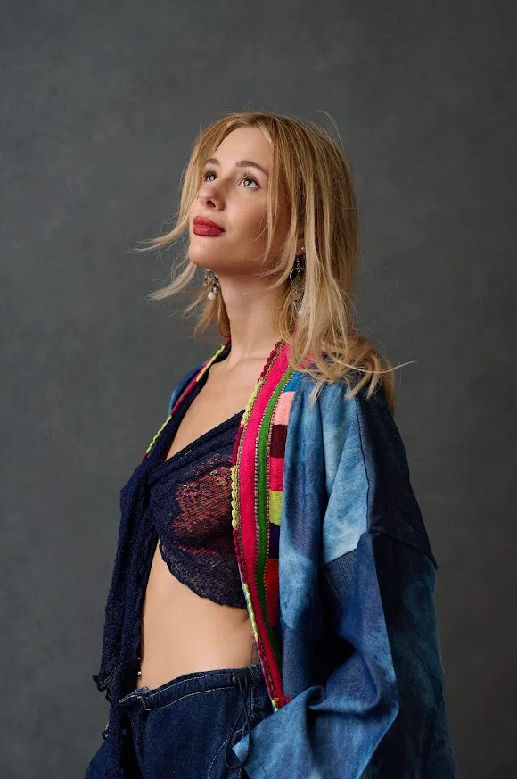 Bohemian Embroidered Jacket For Sale