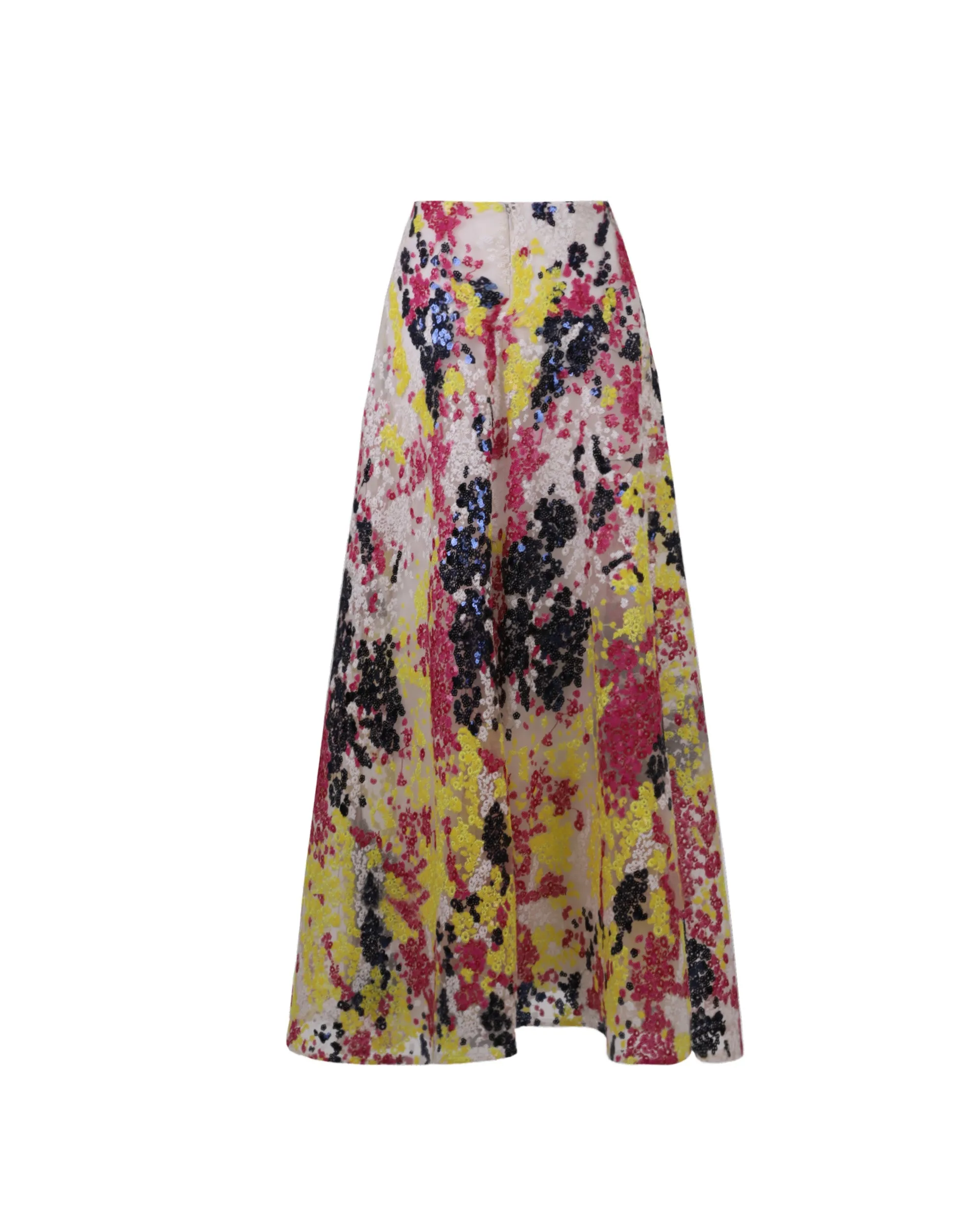 Embroidered Flared Skirt