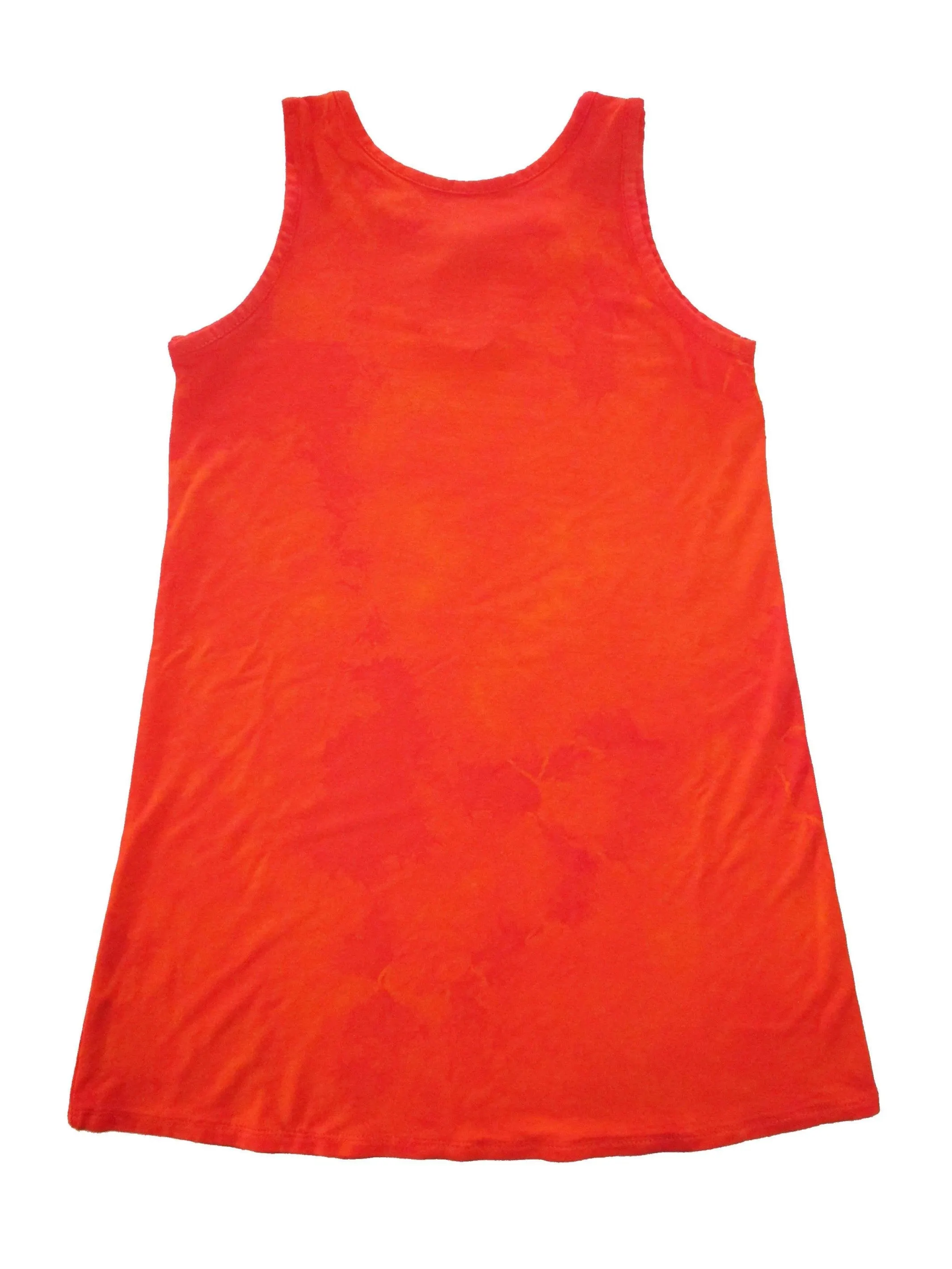 Gemma - Orange Tie Dye Tank Dress