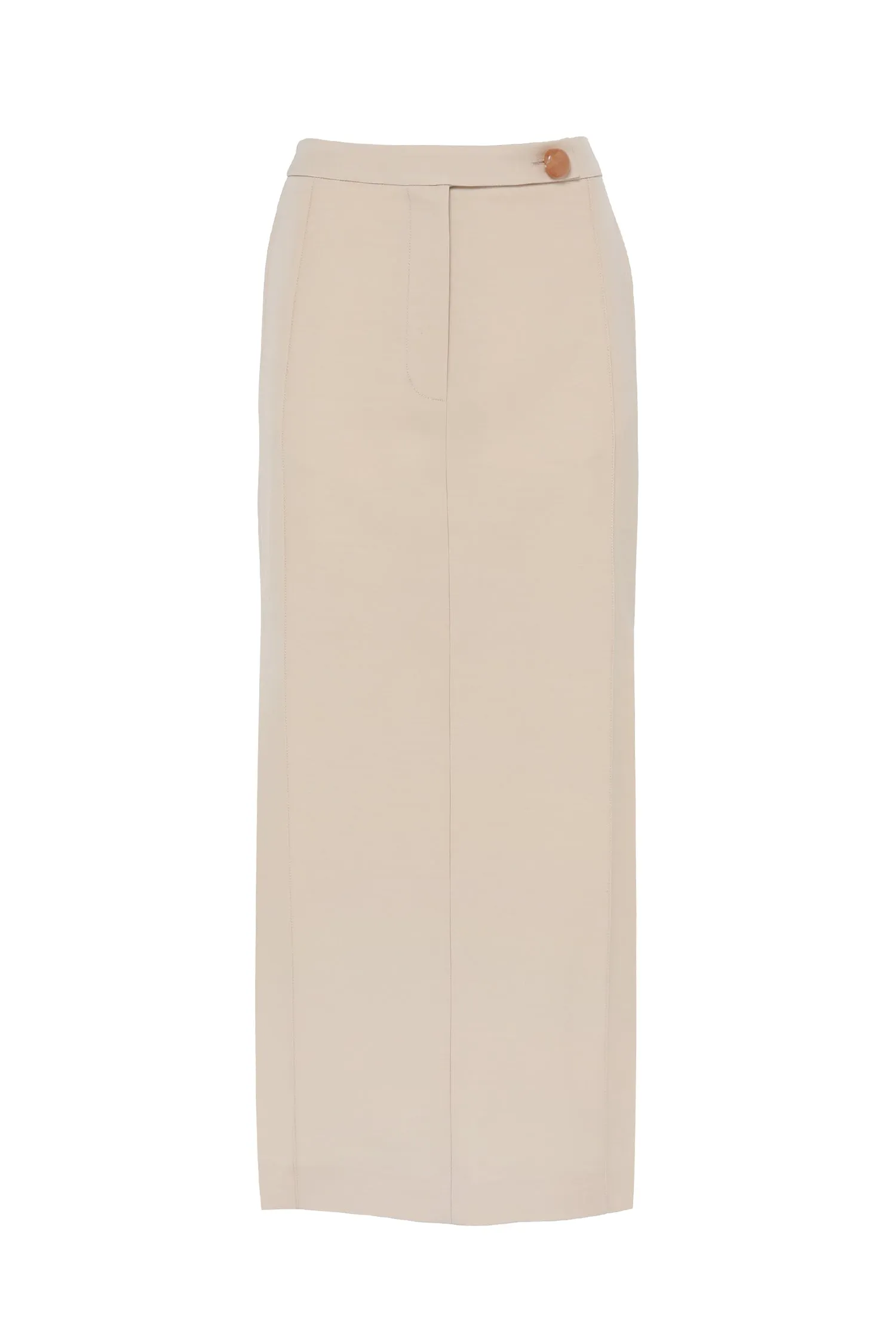 Kingston Pintuck Skirt Macadamia
