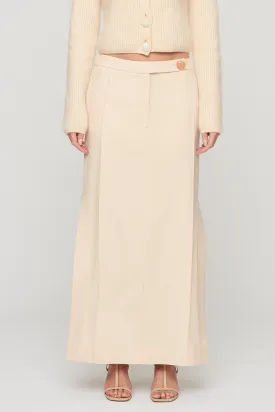 Kingston Pintuck Skirt Macadamia