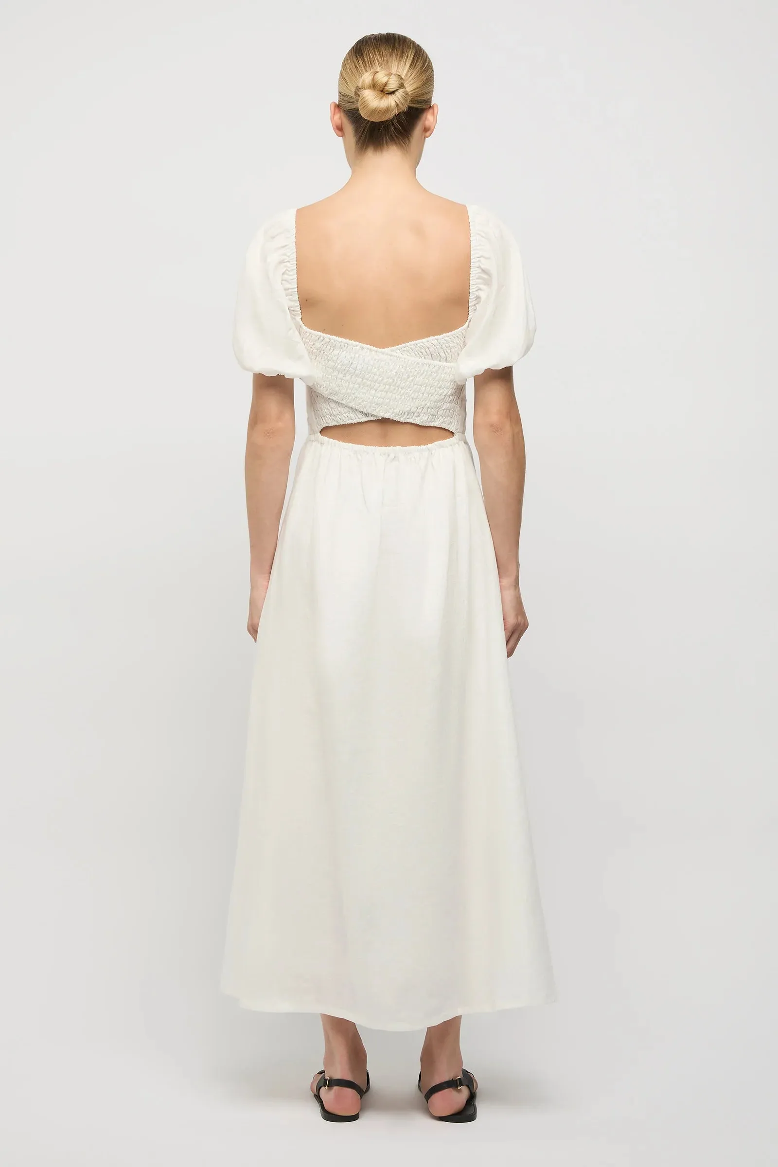 Larissa Linen Dress White